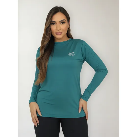 Camiseta Feminina Térmica Proteção Solar Uv Segunda Pele 