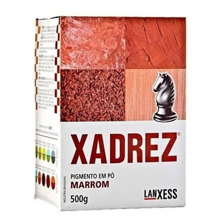 Xadrez Em Pó Pigmento Marrom 500g Tinta P/ Cimento Queimado Xadrez Em Pó Pigmento Marrom 500g Tinta P/ Cimento Queimado