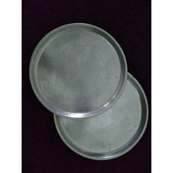 Kit 2 Bandejas De Aluminio Usadas 22 Cm Diámetro Para Pizzas