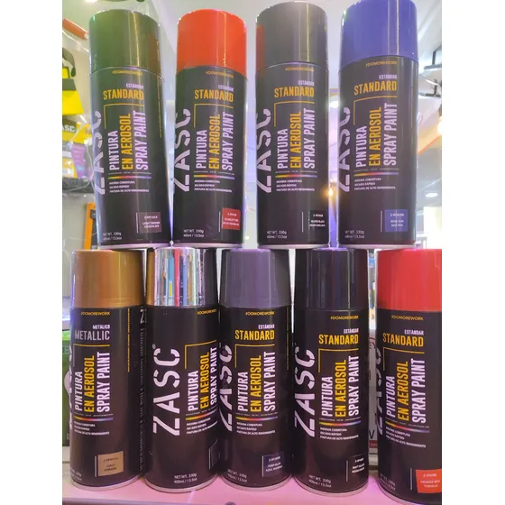 Pintura Spray Chocolate, Plateado (cromado), Dorado, Negro