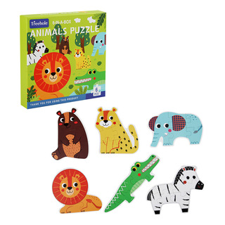 Juego De Rompecabezas De Animales Con Forma De Árbol, 6 En C Juego De Rompecabezas De Animales Con Forma De Árbol, 6 En C