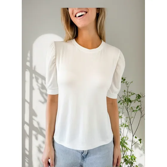 Remera Casual Manga Princesa Mujer 
