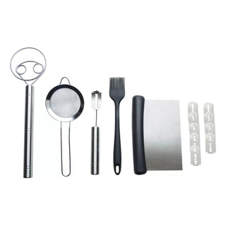 Kit For Hacer Pan De Acero Inoxidable: Batidor, Cojo, Raspa Kit For Hacer Pan De Acero Inoxidable: Batidor, Cojo, Raspa