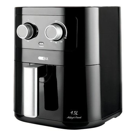 Fritadeira Sem Óleo Elétrica Air Fryer 4,5l Preto 1500w Fr4000 Oz Cesto Removível Com Timer Fritadeira Sem Óleo Elétrica Air Fryer 4,5l Preto 1500w Fr4000 Oz Cesto Removível Com Timer