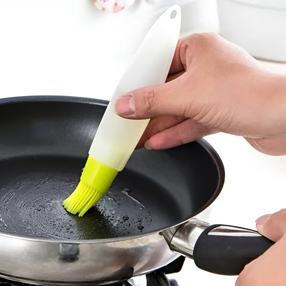 Brocha Pincel De Silicon Con Envase Aceite Reposteria