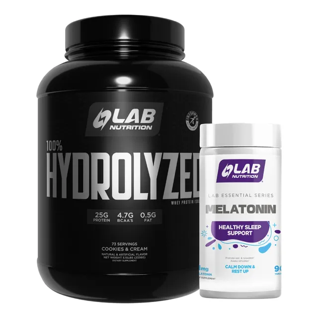Pack 100% Hydrolyzed 5lb + Melatonin 90 Tab Lab Nutrition