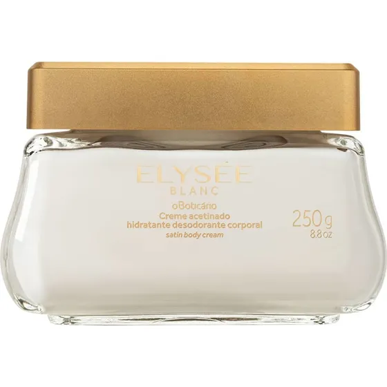 Elysée Blanc Creme Hidratante Acetinado 250g - O Boticário Tipo de embalagem Vidro Fragrância Elysée Blanc