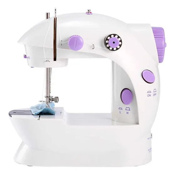 Mini Maquina De Coser Smart Tech Sm-202a Con Luz Electrica Portatil Pedal Color Blanco
