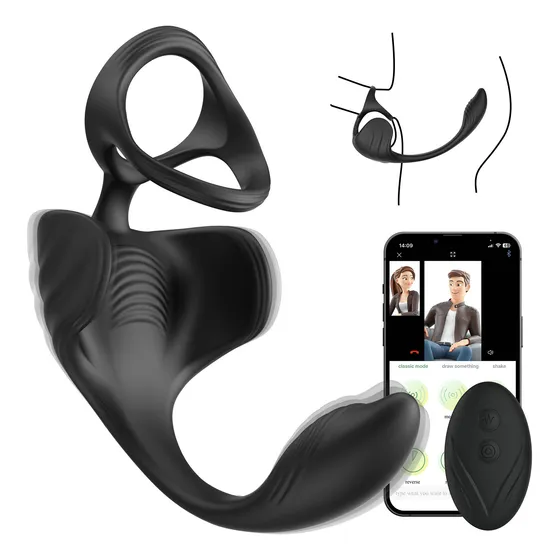 Massageador De Próstata Com Esferas Vibratórias Com Controle