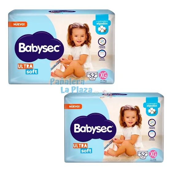 104 Pañales Babysec Ultra Soft Xg ( Extra Grande ) 11 A 14kg