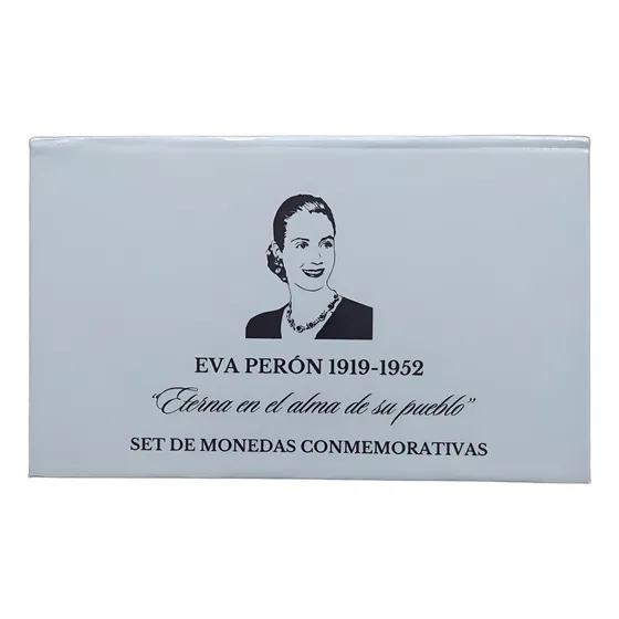 Set Monedas Conmemorativas Eva Perón Grande S/ Monedas