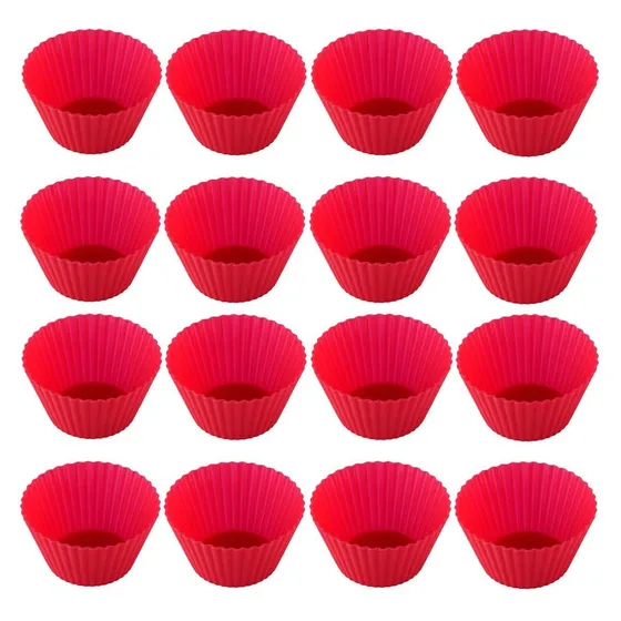 24 X Forminhas Silicone Mini Cupcake Bolo Pão Queijo Pudim