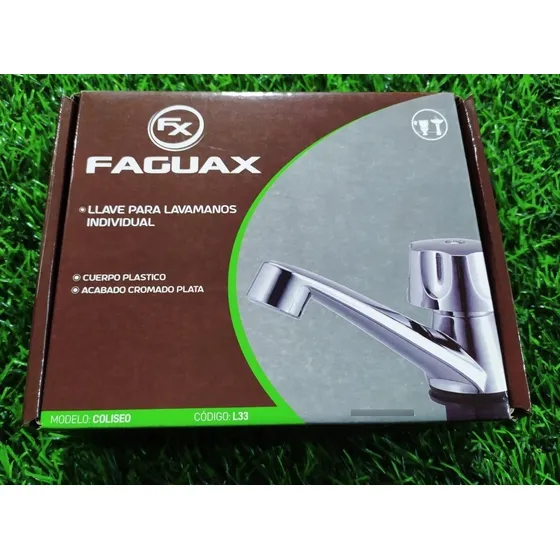 Llave Lavamano Faguax Individual Plastico C/canilla L33