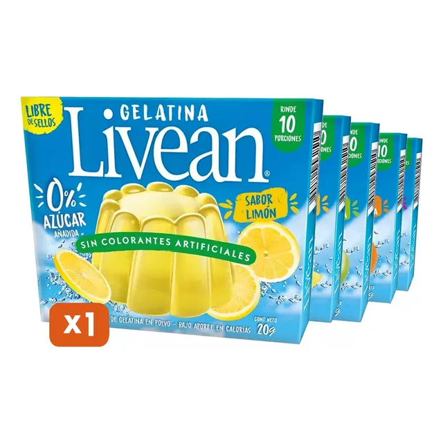 Gelatina Livean 0% Azucar 20g -  Elige Tu Sabor
