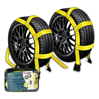 2 Correas Con Gancho Neumático De Coche Remolque P/ 38-48cm 2 Correas Con Gancho Neumático De Coche Remolque P/ 38-48cm