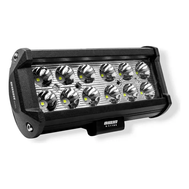 Barra Faro Led Bicolor 72w 5-modos Moto Camioneta Ip67