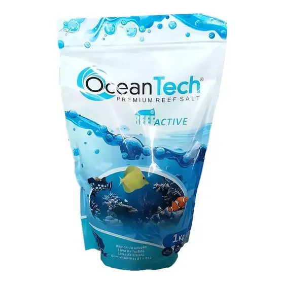 Sal Marinho Para Aquários 1kg Ocean Tech Reefactive Faz 28L