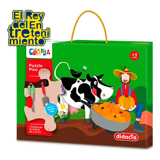 Puzzle La Granja Granjero De Piso Didacta - Vamos A Jugar
