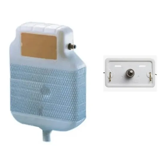 Deposito Mochila De Embutir + Boton Bronce + Tapa Pvc Ideal