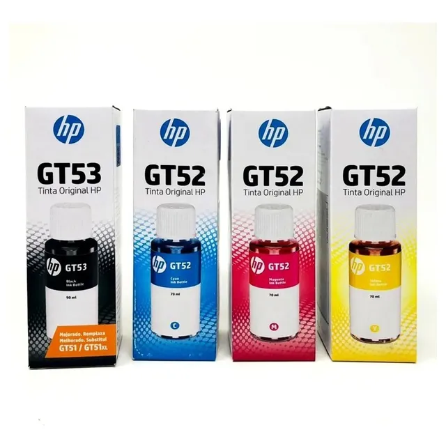 Kit 4 Tinta Hp Gt53 Gt52 Cmyk Original 5810 5820