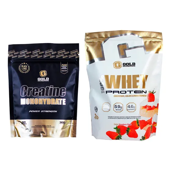 Gold Nutrition Whey Protein 2lb + Creatine Monohydrate 300gr