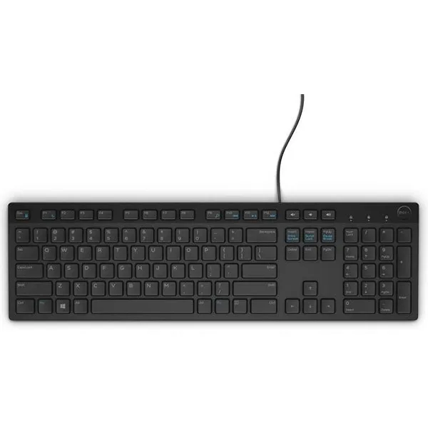 Teclado Dell KB216-BK-LTN QWERTY inglés internacional color negro
