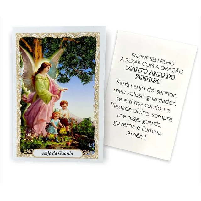 100 Santinho Folheto Oração Anjo Da Guarda