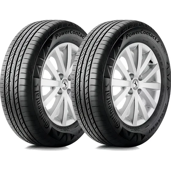Kit 2 Pneus 195/65R15 Continental PowerContact 2 91H Aro 15