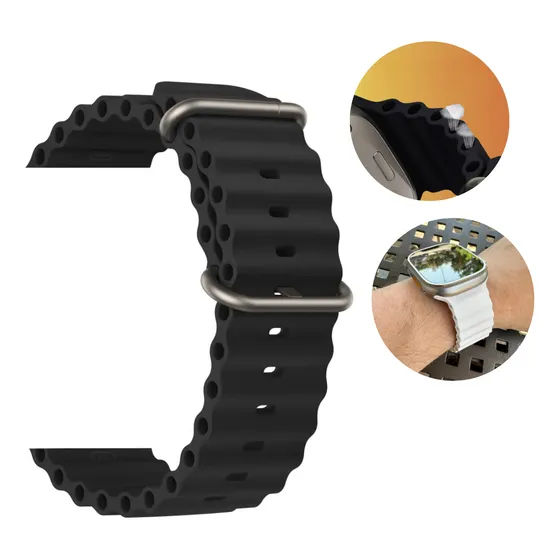 Pulseira Oceano Top Relogio Smartwatch Ultra 38mm 40mm 41mm 