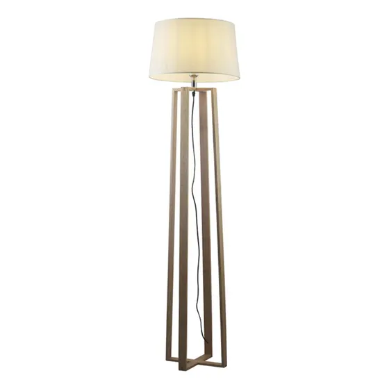 Portátil De Pie, Madera Y Pantalla De Tela E27