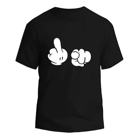 Camiseta Manos Mickey Fuck You Tv Tienda Urbanoz