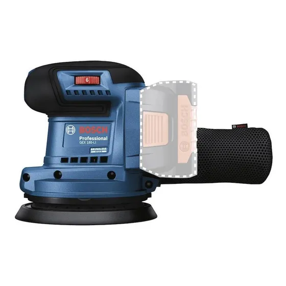 Lijadora Rotoorbital Bosch Gex 185-li de 18 V sin batería