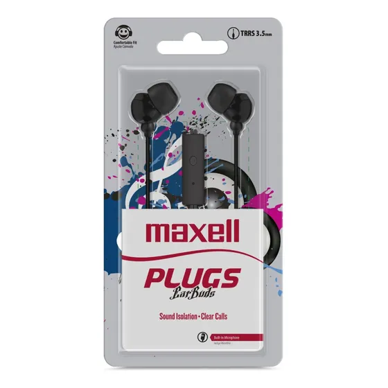 Audifonos Maxell Plugs Earbuds 