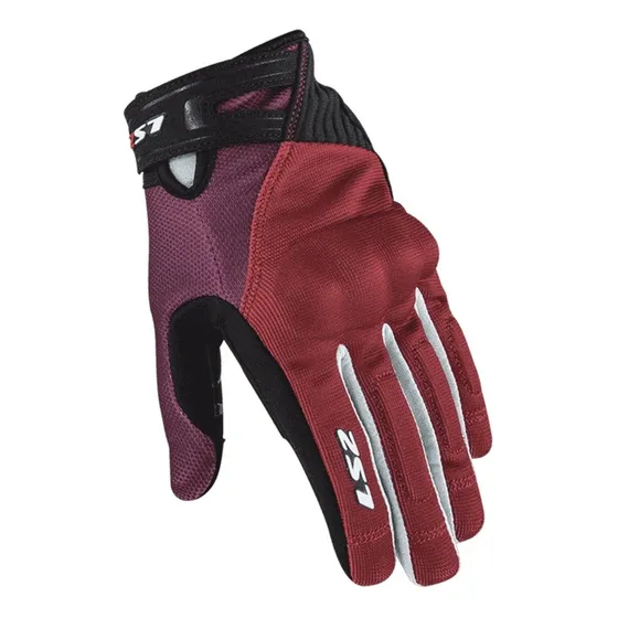 Guantes Vel Ls2  Burdeos/ngo/perla Dart 2 Textil P/dama