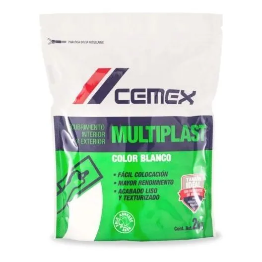 Cemento Multiplast Blanco Bolsa Original 2kg Cemex