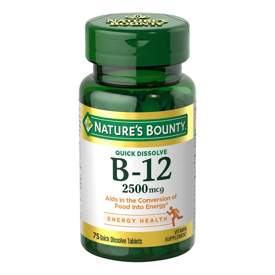 Suplemento De Vitamina B12 De Nature's Bounty, 2500 Mcg, 75