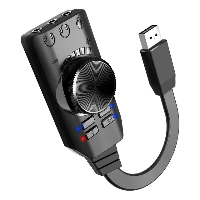 Tarjeta De Sonido Externa 7.1 Usb Gs3 Mark Ii Control 1 Mic