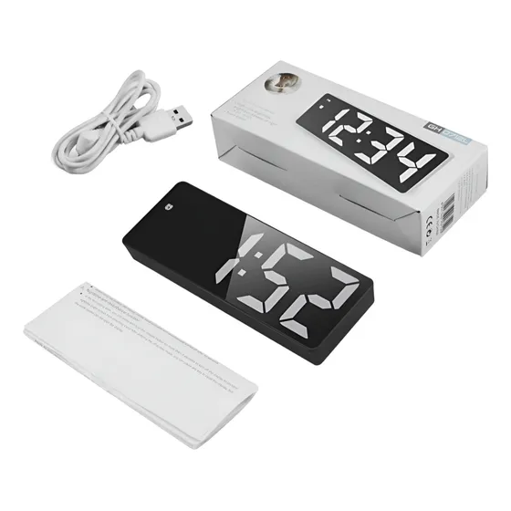 Reloj Despertador Digital Led Usb 12/24 Horas Oficina