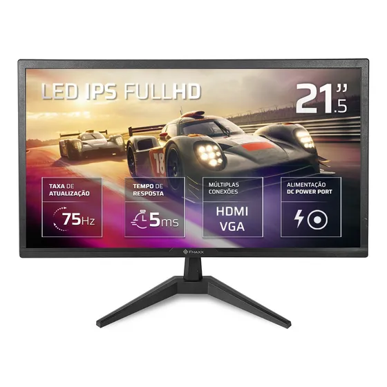 Monitor Fmaxx FireMax MW21V 21''5 Led Com Hdmi Vga Vesa 100v/240v Preto 127/220v