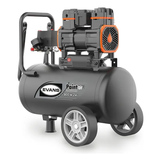 Compresor Libre De Aceite Paintair Evans 1hp 116psi 24l Color Negro Fase Eléctrica Monofásica