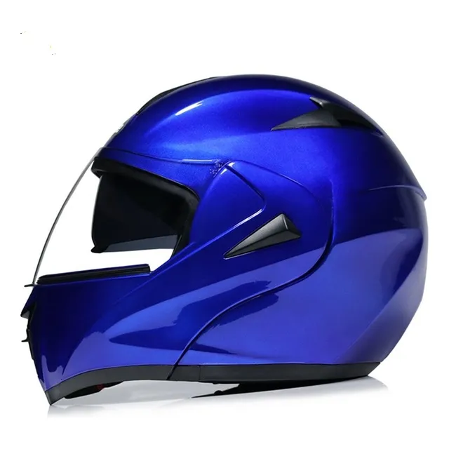 Casco Moto  2  En  Uno  Rebatible  Y Con Lentes  Sol Uv