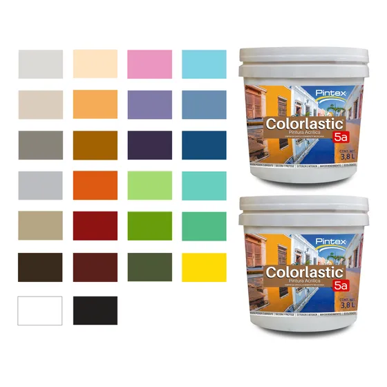 Pintura Acrílica Colorlastic Pintex Int/ext | 2 Pack 3.8lt