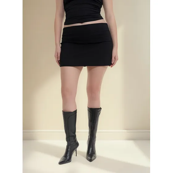 Pollera Mini Bengalina Tiro Medio Mujer Marca Bonanza