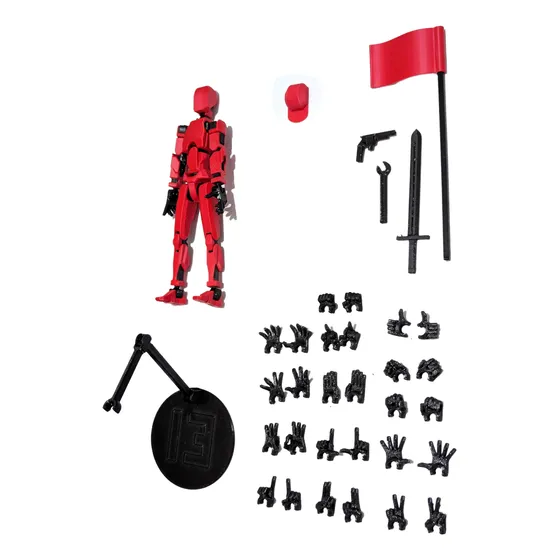 Muñeco Articulado Dummy 13 (13cm) + Accesorios, Base Y Manos