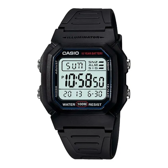 Reloj Hombre Casio W-800h-1av Negro Digital / Lhua Store