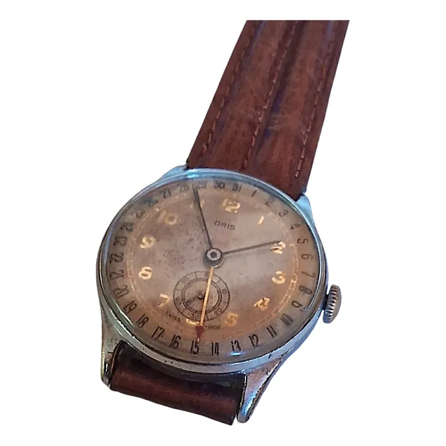 Reloj Oris Cal 453 Calenadario De Aguja De Colección 1940 S'