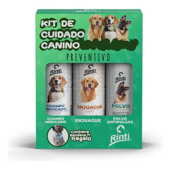 Kit Rinti Preventivo - Champú, Enjuague Y Polvo Antipulgas