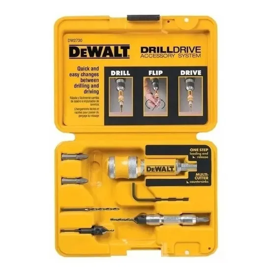 Kit Dewalt Kit Punta Mecha Avellanador Fresador Dw2730