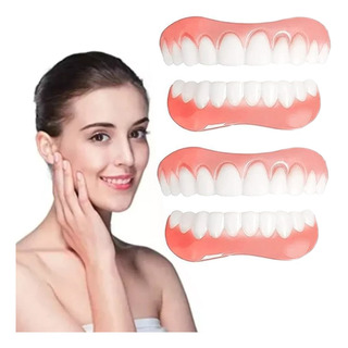 Paquete De 2 Dentaduras Postizas De Silicona Superiores E In Paquete De 2 Dentaduras Postizas De Silicona Superiores E In
