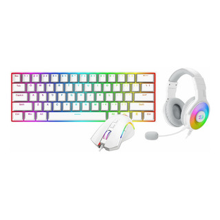 Combo Gamer 3 En 1 Teclado, Mouse Y Headset Redragon S129w Teclado Blanco Combo Gamer 3 En 1 Teclado, Mouse Y Headset Redragon S129w Teclado Blanco